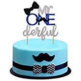 1st First Birthday Cake Topper Decoration - Mr ONEderful...