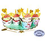 Unicorn Cupcake Toppers And Wrappers Party Decorations